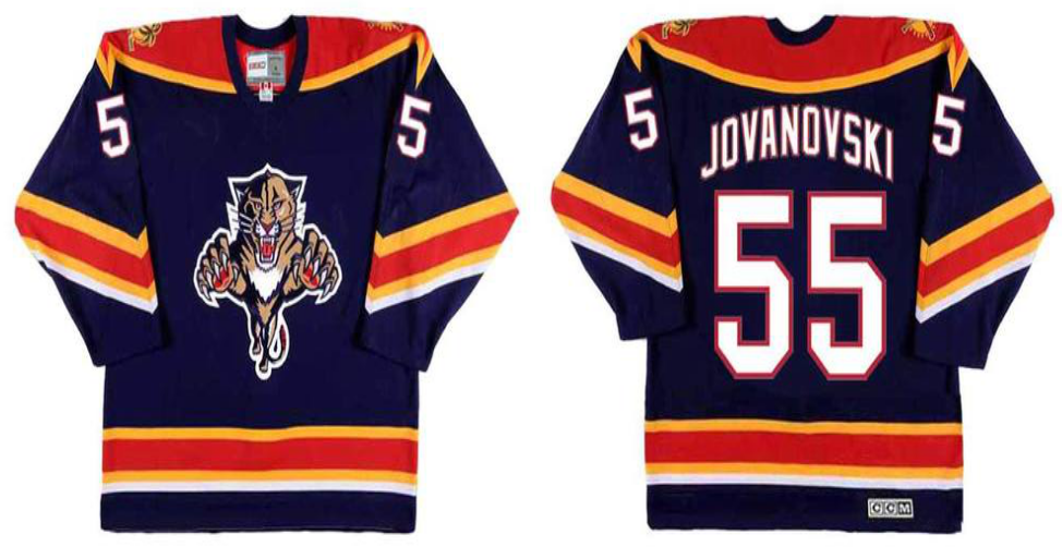 2019 Men Florida Panthers 55 Jovanovski blue CCM NHL jerseys
